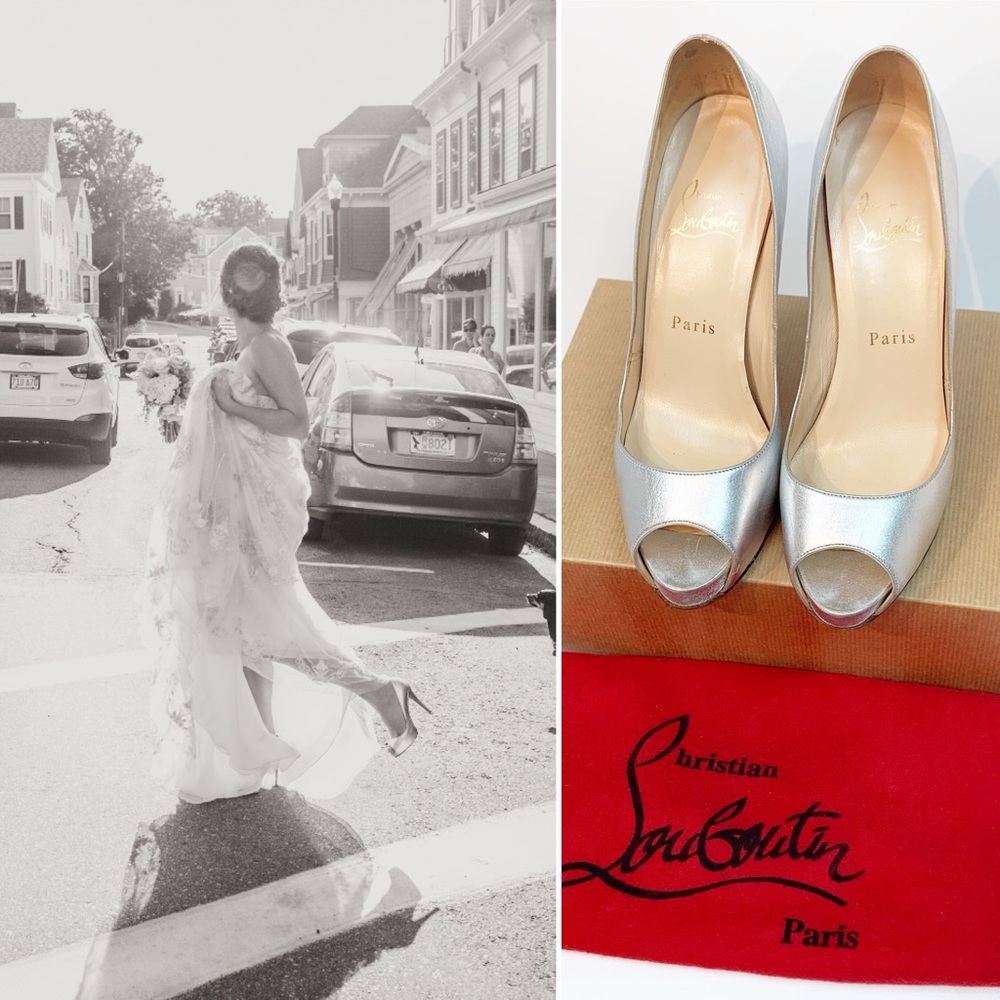 CHRISTIAN LOUBOUTIN Very Privé Nappa Silver 6